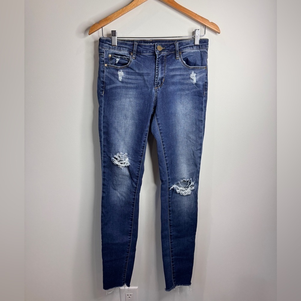 Article of Society Blue Distressed Denim Women’s Skinny Jeans (27)